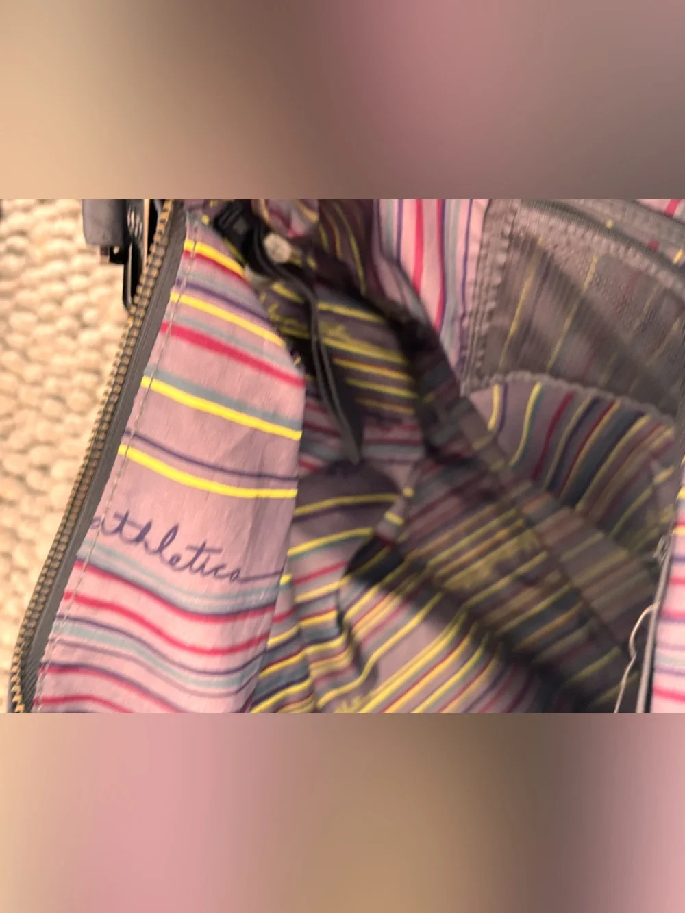 Lululemon gray Striped Women’s Bag